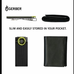 Gerber Black and Lime Compact Money Clip